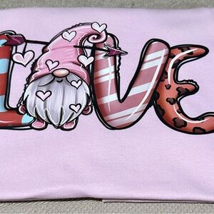 Gildan Pink Love Gnome Short Sleeve Tee